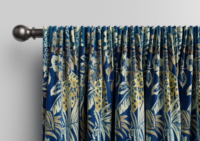 Leopard, Lapis - Made to Measure Curtain - Image 9